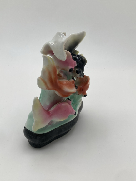 Vintage Ceramic Goldfish Figurine Pastel Koi Fish Pond Sculpture - Picture 3 of 6